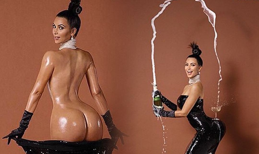 Kim Kardashian And Sister Khloe Show Off Their Naked Bums For Fashion Shoot...